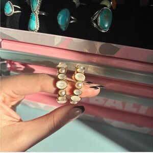 Target Gold and Cream Earrings